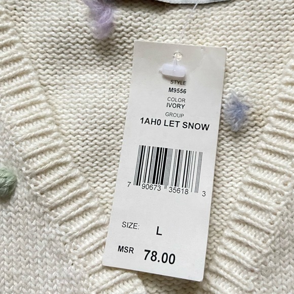 NWT Marisa Christina Christmas Collection 2000 Holiday Sweater Snow Day - Picture 9 of 9